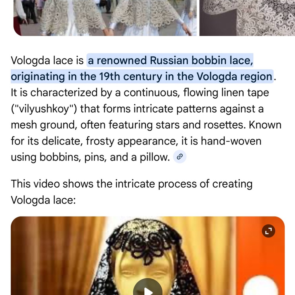 Russian Vologda lace - Picture 7 of 7